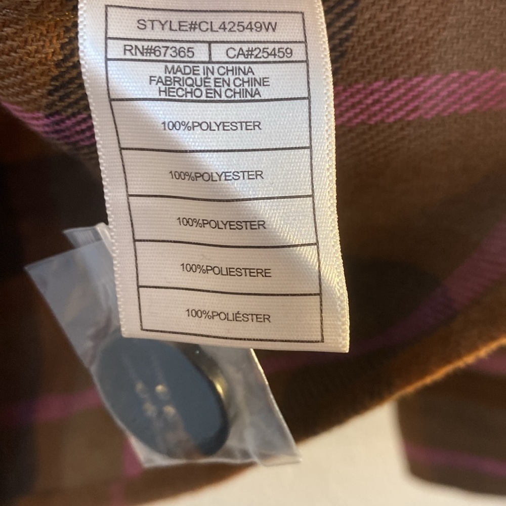 NWT BB Dakota Steve Madden Brown Plaid Flannel Boxy Shacket Size Small - Picture 6 of 8